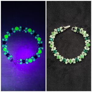Uranium Glass Vintage Bracelet